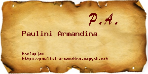 Paulini Armandina névjegykártya